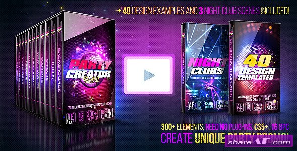 Videohive Party Creator Toolkit - After Effects Project