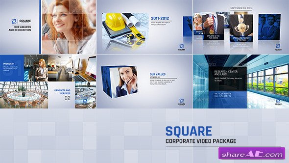 Videohive Square Corporate Video Package - After Effects Project