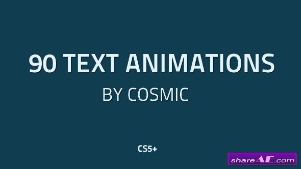 Videohive 90 Text Animations - After Effects Project