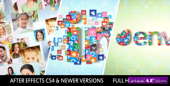 Videohive Photos Icons Logo Formation - After Effects Project