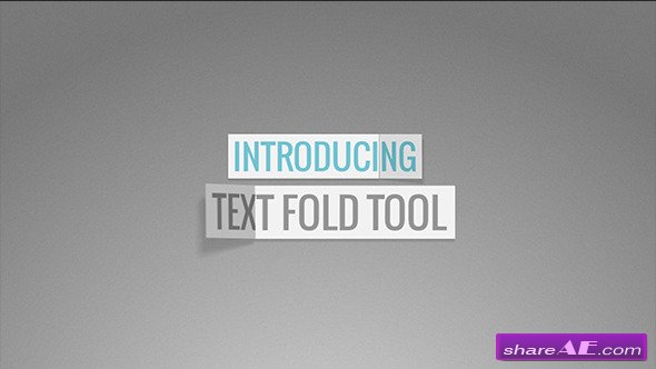Videohive Text Fold Tool - After Effects Project