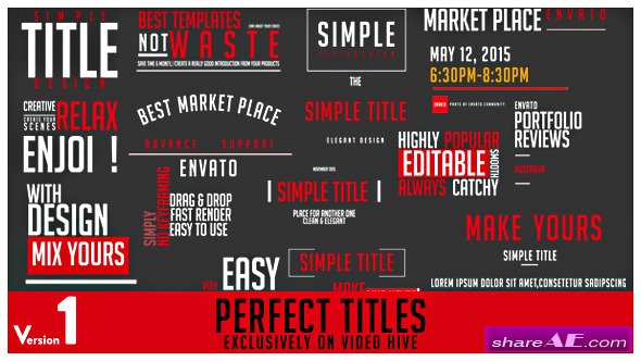 Videohive Perfect Titles - After Effects Project