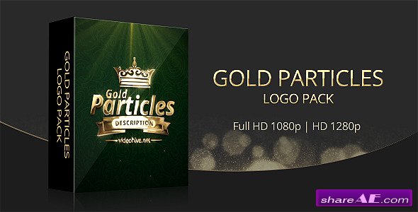 Videohive Gold Particles Logo Pack - After Effects Project