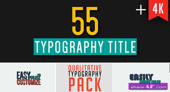 Videohive 55 Qualitative Typography - After Effects Project