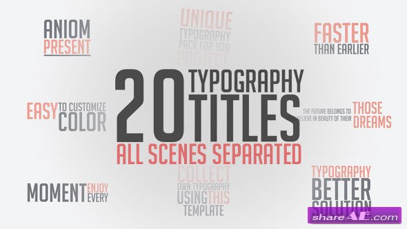 Videohive Unique Typography - After Effects Project