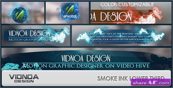 Videohive Smoke Ink Lower Thirds Pack - After Effects Project
