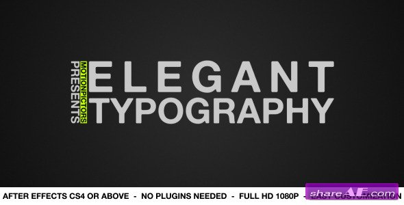 Videohive Elegant Typography - After Effects Project