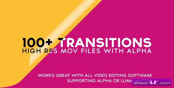 Videohive 100+ Alpha Transitions Pack - Motion Graphic