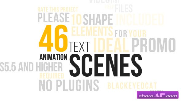 Videohive 46 Dynamic Text Animations Pack - After Effects Project