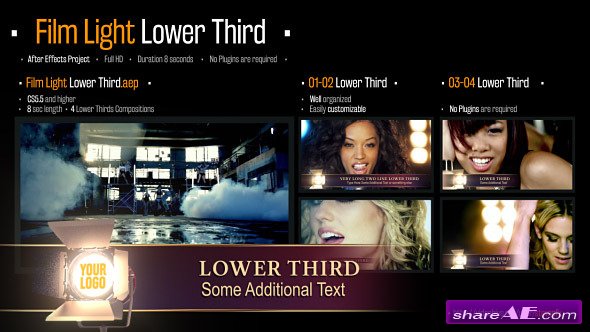 Videohive Film Light Lower Third - After Effects Project