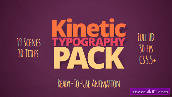 Videohive Kinetic Typography Pack 10997449 - AFTER EFFECTS PROJECT