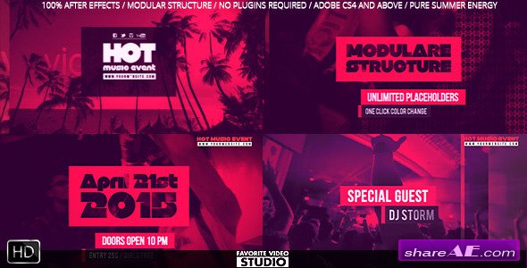 Hot Music Event - After Effects Projects (Videohive)
