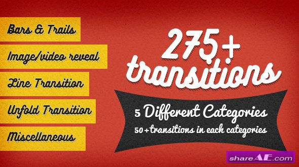 Videohive 275+ Transitions - After Effects Projects