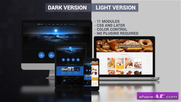 Videohive Website Presentation (Dark & Light) - After Effects Project