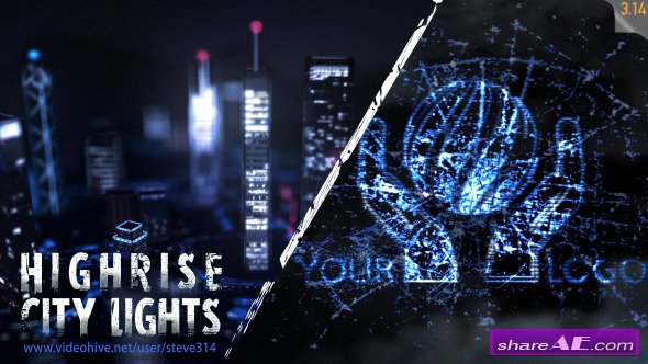 Videohive Highrise City Lights - Logo Intro - After Effects Project