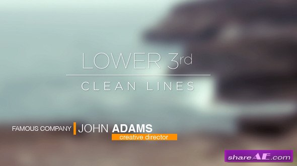 Videohive Lower 3rds - Clean Lines - After Effects Projects