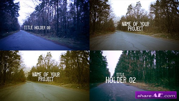 Videohive Road Forest Motion Title - After Effects Project