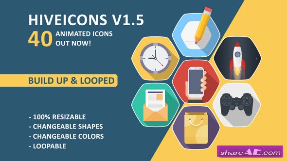Videohive Hiveicons (Animated Icons)