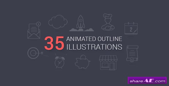 Videohive Animated Outline Illustrations