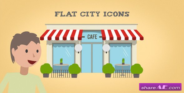 Videohive Flat City Icons