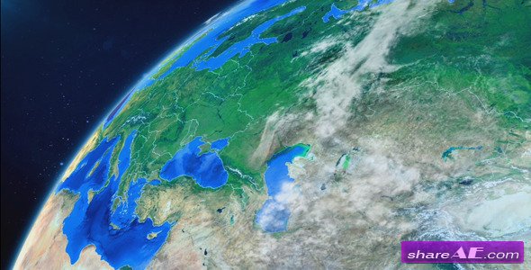 Videohive World Map Earth Zoom