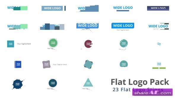 Videohive Flat Logo Pack