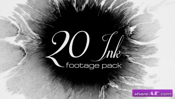 Videohive 20 Ink footage pack - Stock Footage