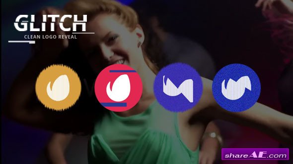 Videohive Clean Glitch Logo