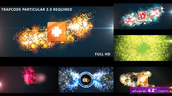 Videohive Glowing Particles Logo Reveal Pack : 01