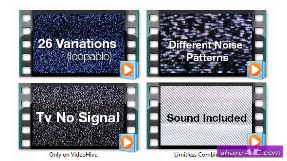 Videohive TV Noise - No Signal Bundle -  Motion Graphics