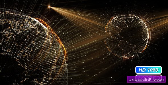 Videohive Cyber Earth Globe Hologram -  Motion Graphics