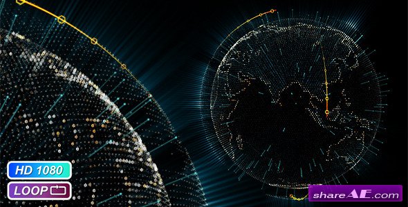 Videohive Cyber Earth Globe - Motion Graphics