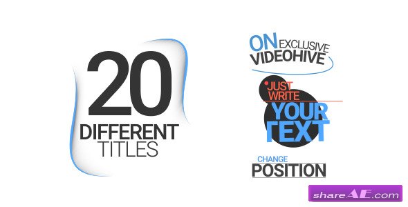 Videohive 20 Different Titles