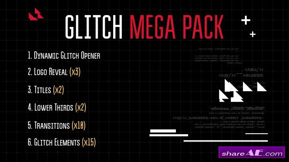 Videohive Glitch Mega Pack