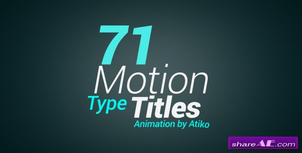 Videohive Motion Type Title Animations - After Effects Templates