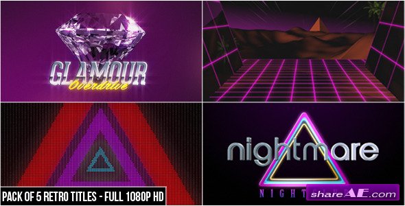 Videohive 80's Retro Titles (Pack of 5)