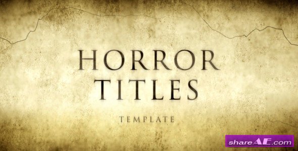 Videohive Horror Movie Titles