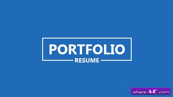 Portfolio - Resume - After Effects Templates (Videohive)