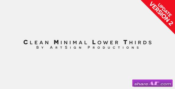 Videohive Clean Minimal Lower Thirds - After Effects Templates