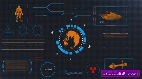 Modular HUD Elements - After Effects Templates (Motion Array)