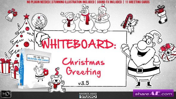 Holidays Whiteboard Greetings Pack - Videohive