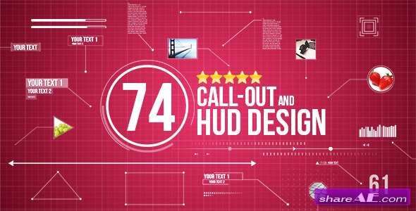 74 Call-Out and Hud Design Pack - Videohive