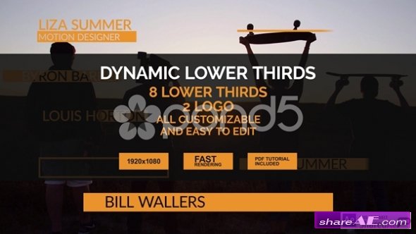 Dynamic Lower Thirds - After Effects Templates (Pond5)