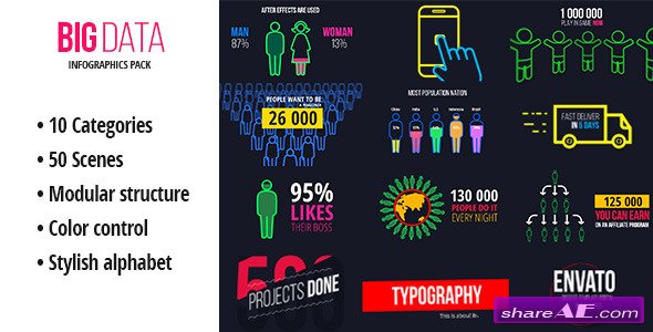 BigData - Ultimate Infographics Pack - Videohive