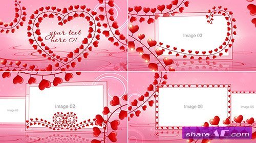 Romantic Hearts Love Slideshow - After Effects Template (Pond5)
