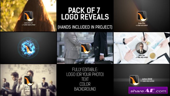 Videohive Pack of Hand Logo - After Effects Templates