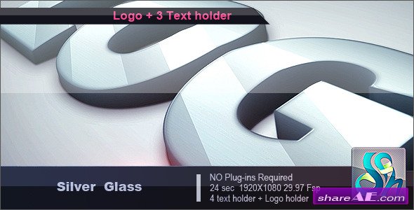Videohive Silver Glass Logo - After Effects Templates
