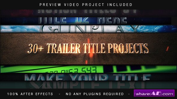 Videohive Trailer Titles Pack - After Effects Templates