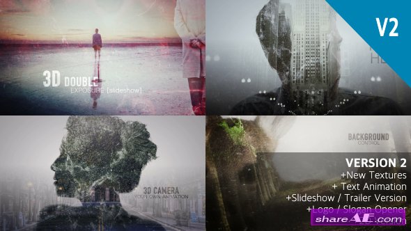 Videohive 2D and 3D Double Exposure Pack - After Effects Templates