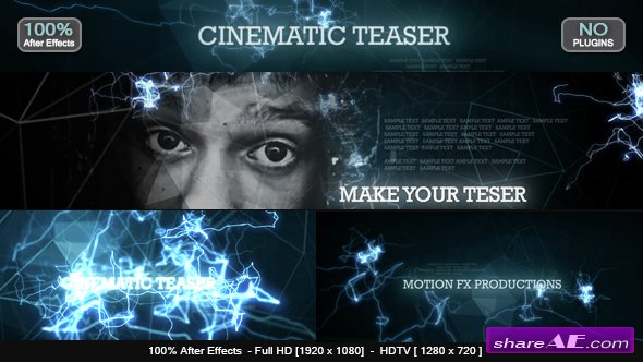 Videohive Cinematic Teaser - After Effects Templates